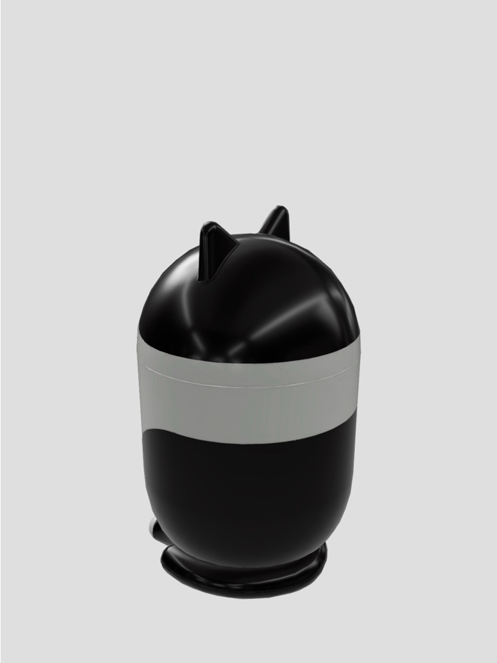 IKEA Grejsimojs black & white tuxedo CAT with lid storage adorable decoration - Picture 5 of 13